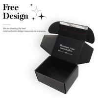 2025 New Trending Black Mailer Box Wholesale Custom Packaging Boxes Fashion Corrugated Paper Foldable Printing Shipping Boxes