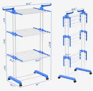 Großer Wäsche trockner, 4-stufiger Wäsche trockner Mehrzweck-Wäsche ständer