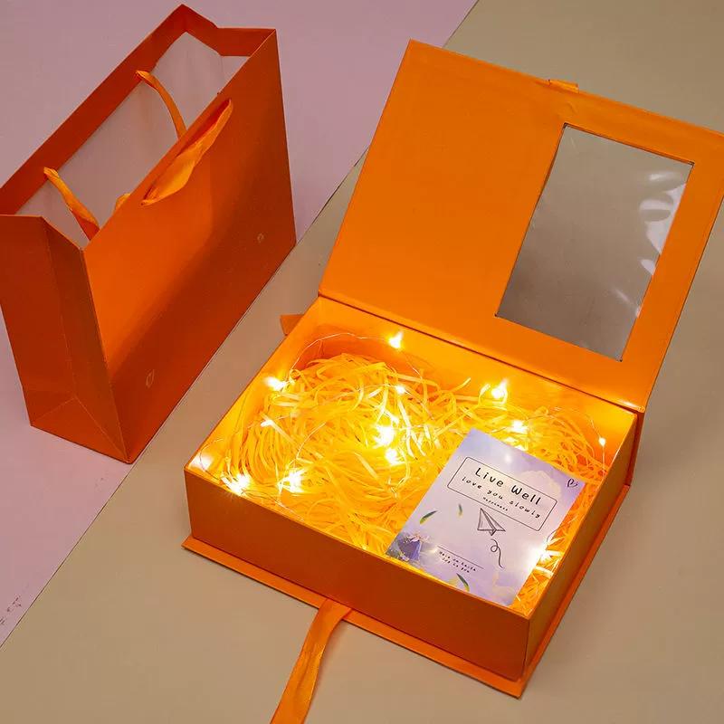 Wholesale Magnetic Soap Flower Chocolate Aroma Candle Soap Flower Candle Gift Set Packaging Box and Bag Shopping