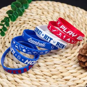 สายรัดข้อมือยางซิลิโคนแบบยืดหยุ่น พิมพ์โลโก้ตามสั่ง ราคาถูก สำหรับงานปาร์ตี้ กีฬา เบสบอล เทศกาลต่างๆ - Product Image 4