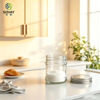 Pot en verre gaufré à col fileté de 180 ml, récipient polyvalent pour usage domestique et commercial en gros