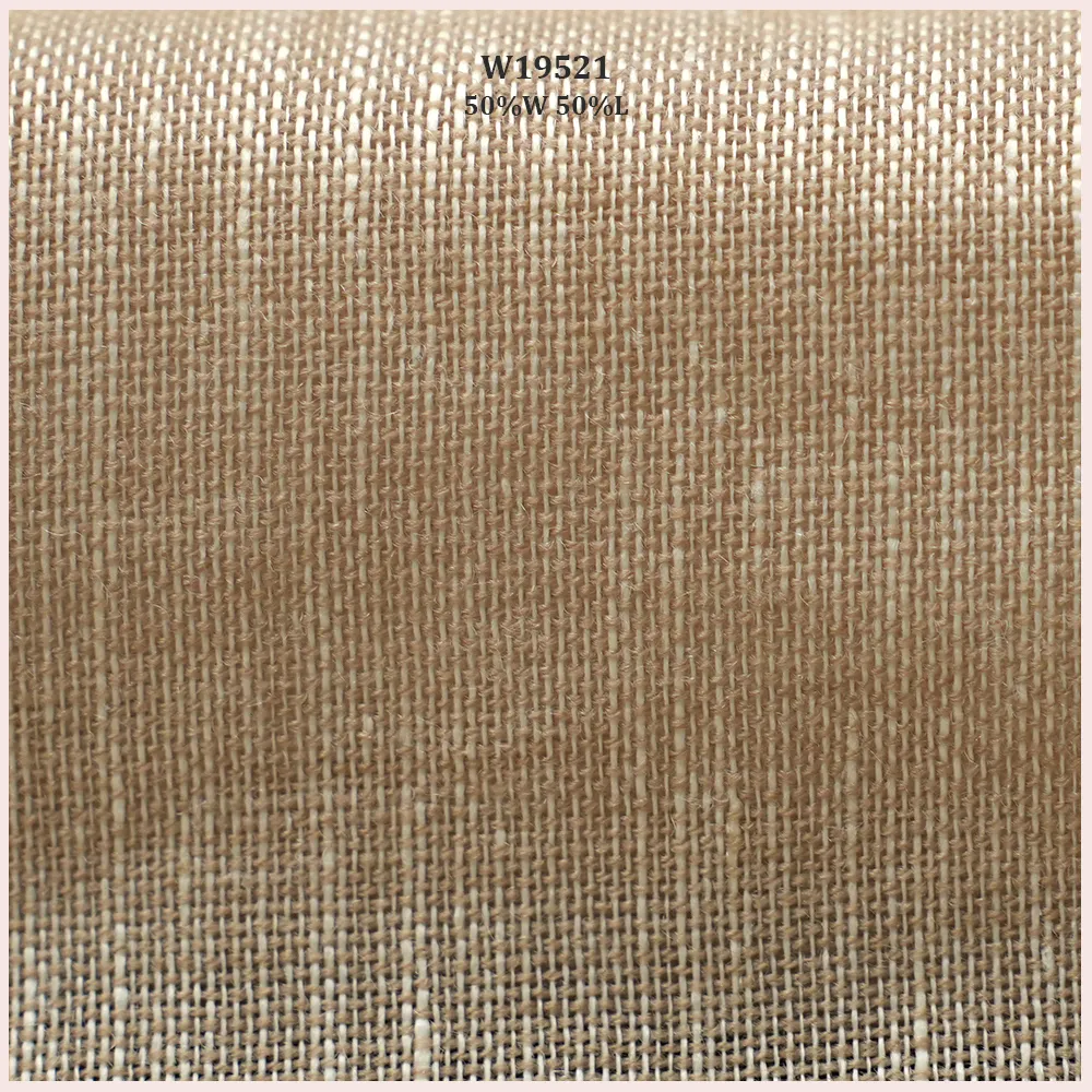 Classic Elegance Wool Linen Blend Upholstery Fabric For Curtain Pillow Panel Bedding