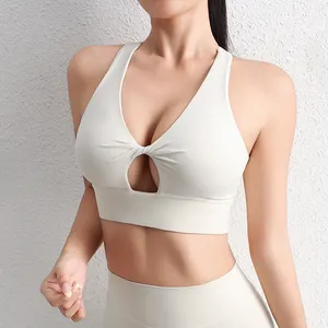 Chất Lượng Cao Sexy Của Phụ Nữ Tập Thể Dục Thể Thao Áo Ngực Tops Hollow Sexy Vẻ Đẹp Trở Lại Cao Hỗ Trợ Train Phòng Tập Thể Dục Thể Thao Áo Ngực