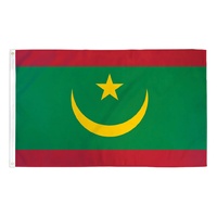 Bendera Mauritania 3x5Ft Kualitas Tinggi Tahan Luntur Warna Cerah Bendera Negara Nasional Untuk Dalam & Luar Ruangan Grosir Pabrik