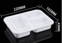 Boîte à lunch jetable LianCheng à 3 compartiments, de haute qualité, étanche, 32 oz, en PP jetable, avec couvercle pour pâtes