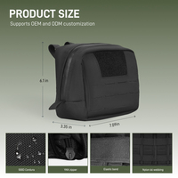 Bolsa Táctica Resistente de Nailon Molle para Exteriores, Bolsa de Almacenamiento Compacta para Cinturón, Accesorio Multiusos para Mochila, Bolsa de Caza