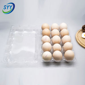 Qualité supérieure et bon prix <span class=keywords><strong>Cartons</strong></span> d'œufs à couvercle rabattable en plastique PET empilables et robustes à 15 trous pour fermes et supermarchés - Product Image 4