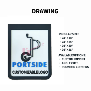 Garde-boue en caoutchouc robuste, anti-UV et anti-fissuration, personnalisé pour camions commerciaux (OEM) - Product Image 2