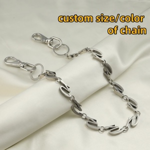 Collier à breloques en chaîne à maillons plaqué or unisexe de haute qualité avec logo personnalisé, en acier inoxydable, cadeau tendance, bijoux XR - Product Image 4