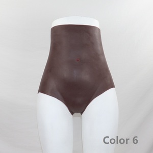 Tummy kiểm soát tráng Công Ty cao eo Silicone mông đàn hồi cao liền mạch hip nâng tối màu đen của phụ nữ đồ lót - Product Image 2