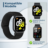 correa de reloj elástica y ajustable de nailon para xiaomi redmi watch 5 / redmi watch 4 / xiaomi smart band 9 pro / smart band