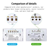 1/2/3/4 gruppo di alluminio telaio in metallo bordo Smart Home Wifi interruttori a parete intelligente interruttore telecomando Alexa controllo vocale