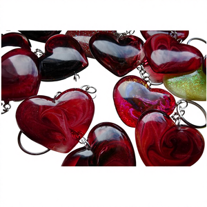 Porte-clés élégant en résine de qualité supérieure, fait à la main, avec impression décalée, léger, imperméable, Tradebyd - Product Image 1