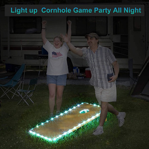 Batterie Corn Hole Edge und Loch LED-Lichter Familie Hinterhof Cornhole Sitzsack Toss Spiel bei Nacht Cornhole Board <span class=keywords><strong>Lights</strong></span> - Product Image 5