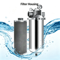 Housing Filter Air Stainless Steel 10/20 Inch Kelas 304/316 Sistem Pra-Filtrasi Industri Tugas Berat