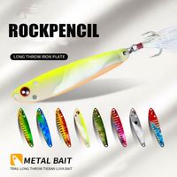Leurre de pêche jigging Topline 7G/10G/15G/20G, 8 couleurs, hameçons triples 4X renforcés, yeux 3D, leurres métalliques de pêche simulés