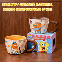 Tasses à café et gobelets à lait Bob l'éponge avec poignée pour la maison, les cadeaux, les fêtes et les gobelets d'eau pour enfants