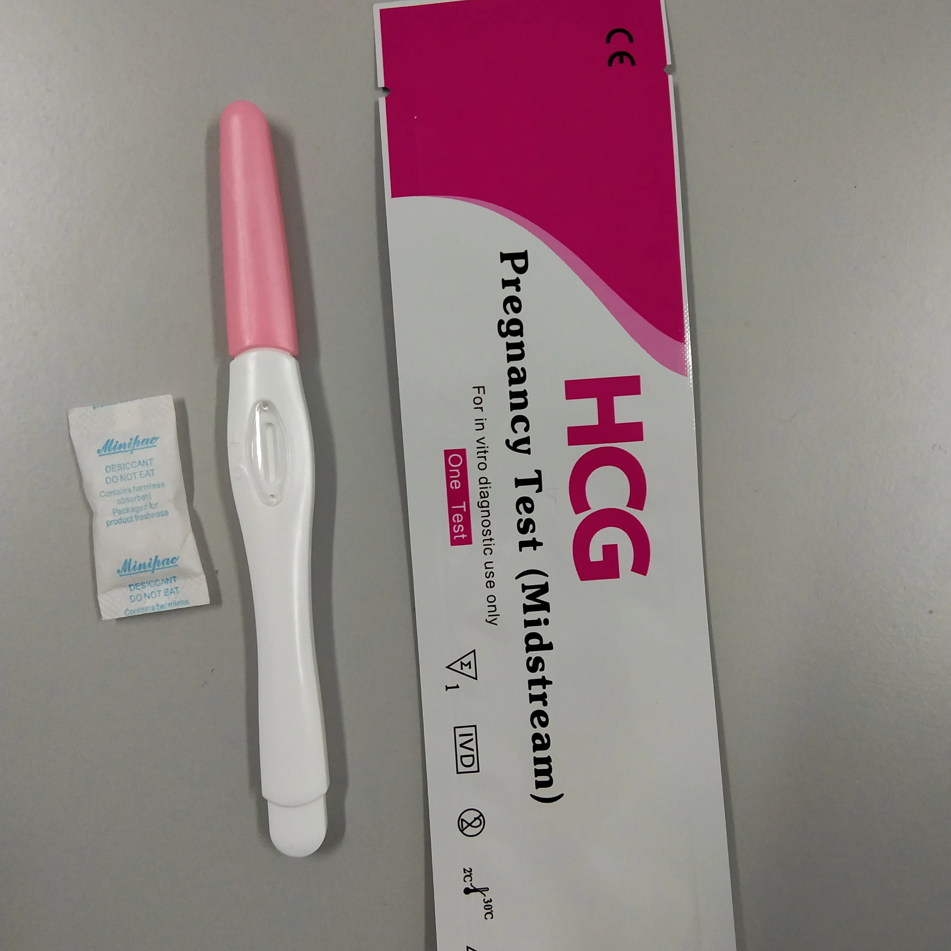 3Mm Wegwerp Hcg Zwangerschap Medische Urine Midstream Test Kits Met Beste Prijs Glob Biotech