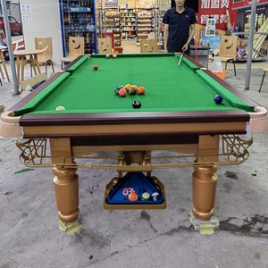 American Pool Table Oak Frame Gold Plated Ball Collector Durable Adult Use - Product Image 2