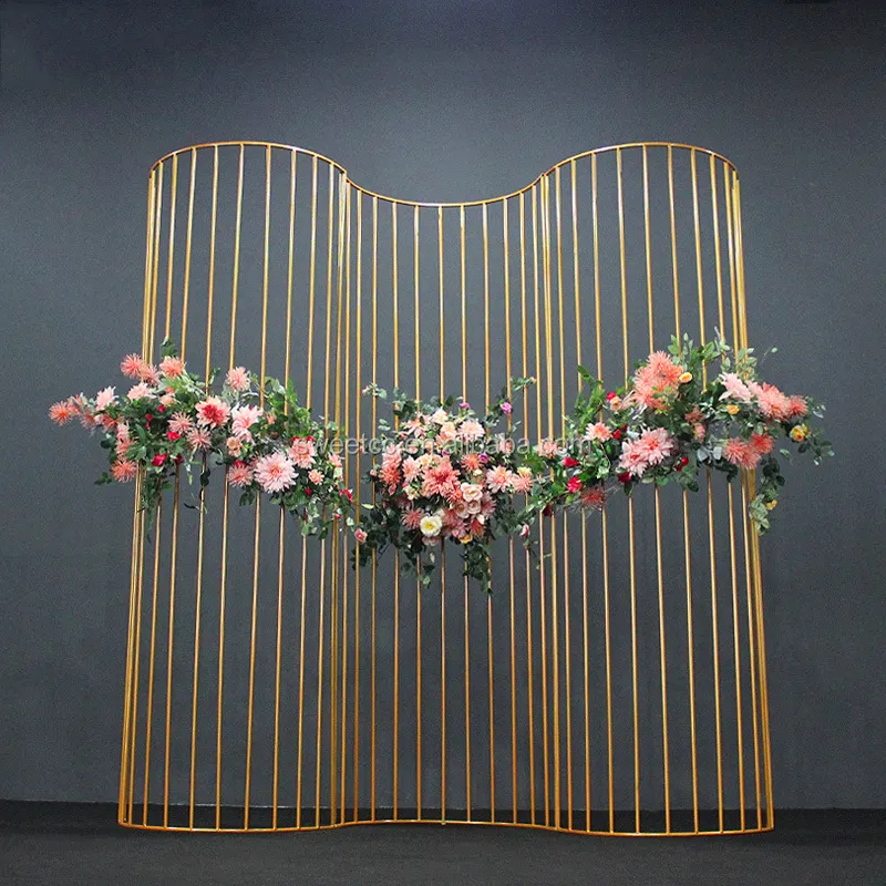 Godd quality wedding stage decoration wedding metal backdrop arch for sale