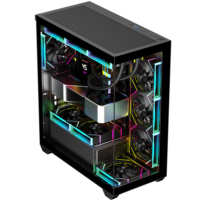 AntarcChill ATX Table Desktop CPU PC Cabinet Super High Airflow Gaming Case Tempered Glass Good Quality Computer Accessories