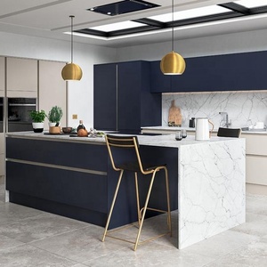 ตู้ครัว MDF สีเขียวราคาประหยัดแบบสั่งทำพิเศษจาก Vermonhouzz โครงเมลามีน บานประตูไร้มือจับ - Product Image 5