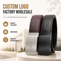 Ceinture automatique en cuir de vachette véritable pour homme, avec boucle en alliage, polyvalente, moderne, personnalisable, pour un style business décontracté