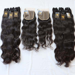 Faisceaux de cheveux humains naturels bruts avec fermetures frontales transparentes vison cuticule alignée 100% vendeurs de cheveux vierges bruts - Product Image 2