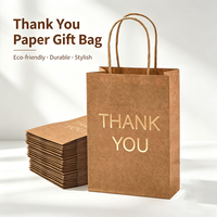 Vente en gros sac en papier de remerciement personnalisé avec votre propre logo sacs en papier kraft avec poignées et réutilisables à des prix abordables