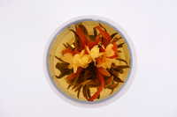 Thé fleuri artisanal, boules de thé fleuri séché