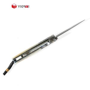 Cuchillo de bolsillo EDC de acero damasco de gama alta, cuchillos plegables tácticos, cuchillos de utilidad para acampar, senderismo, regalos para <span class=keywords><strong>amantes</strong></span> del aire libre - Product Image 3