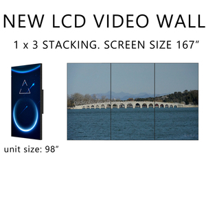 Nhà Máy 98 inch lớn <span class=keywords><strong>LCD</strong></span> adversting màn hình chống xước sân bay Metro advisement Máy nghe nhạc treo tường 167 inch bức tường video <span class=keywords><strong>LCD</strong></span> - Product Image 2