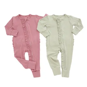 Barboteuse pour bébés garçons et filles, body 100% coton, vêtements pour nouveau-nés, côtelés, été