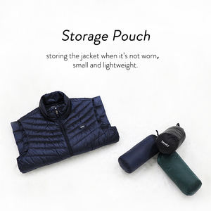 Gilet chaud <span class=keywords><strong>sans</strong></span> manches pour hommes, personnalisé, léger, à bulles, blouson d'hiver bouffant en duvet de canard, grande taille - Product Image 2