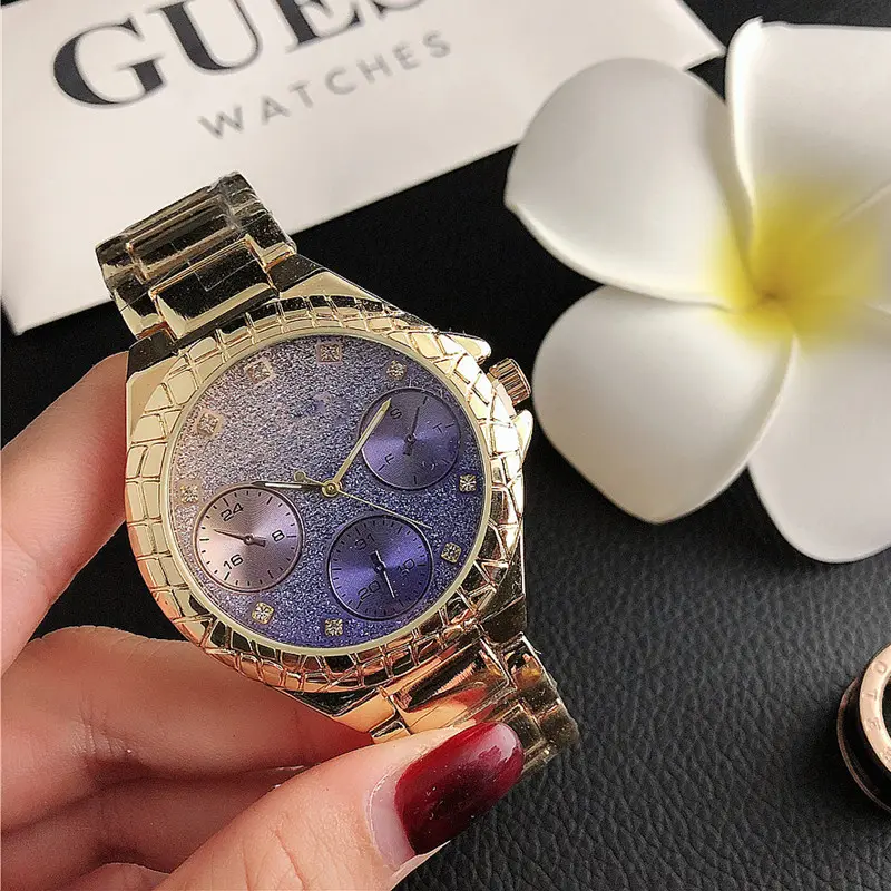 Orologio da donna con 3 quadranti reloje watch custom Vogue slovacchia crystal dial Gradient Color Starry Watch