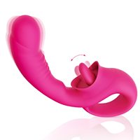 Vibrador de Punto G con Estimulación del Clítoris, 10 Modos de Vibración y Estimulación Múltiple, Dildo Realista, Estimulador de Clítoris para Mujeres