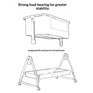 Cuna Móvil Multifuncional Plegable de Metal para Bebés, Cuna Portátil Convertible en Cama Más Grande - Product Image 4