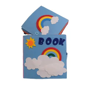 Frühes Lernen Spielzeug Bildung & Gewohnheiten 3D Baby Story Stoff Buch Montessori Kleinkinder beschäftigt Board Filz Baby Buch
