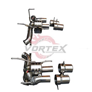 Système d'échappement Vortex SS304 Valvetronic pour Ferrari FF F151 6.3L V12 2011-2016, silencieux de performance avec embouts quadruples argentés - Product Image 3