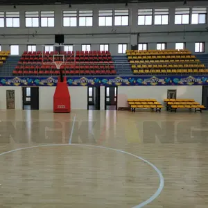Yeni tasarım basketbol sahası ahşap döşeme basketbol kort zemini Mat kapalı basketbol sahası döşemesi kort zemini ing