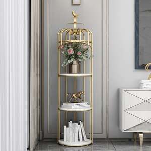 İskandinav Amerikan Lüks Dekoratif Süs Rafı Depolama Çok Katmanlı Demir Kuş Kafesi Çiçek Standı Oturma Odası Depolama Aparatı - Product Image 3
