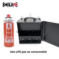 DELIFX Lance-flammes au gaz GPL pratique 1-3m, taux d'allumage élevé, contrôle de puissance DMX, machine à feu réel pour spectacles de rue