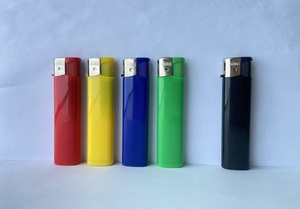 Briquet électrique rechargeable résistant aux enfants en gros d'usine pour cigarettes en plastique avec des motifs conçus - Product Image 2