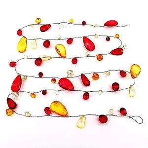 Christmas Tree Garland Gift And Wedding Decorations Navidad Gem Bead Garland For Home Party Decor