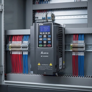 Variador de Frecuencia Trifásico C2000+ 18.5KW-25HP, 75A, 200-240VAC, VFD185C23A-21, Variador de Velocidad Variable de 18.5kw - Product Image 1