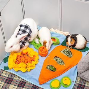 JTPAWS Interactive Polar Fleece Eco-Friendly Foldable Durable Anti-Slip Machine-Washable <strong>Pet</strong> Foraging Mat <strong>Toy</strong> for <strong>Rabbits</strong> Guinea - Product Image 5