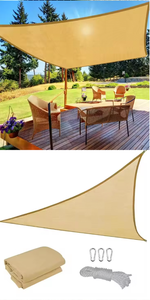 Cream Yellow <strong>Shade</strong> <strong>Net</strong>: <strong>High</strong>-<strong>Density</strong>, Thickened, Edge-Bound &amp; Perforated for Sun Protection - Product Image 5