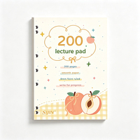 Cuaderno Personalizado A4 para Conferencias, 200 Páginas, Papel Perforado con Rayas de 8 mm, Fácil de Desprender, Recargable, para la Escuela y la Universidad