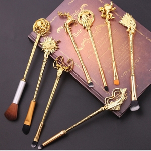 Lot de 8 pinceaux de <span class=keywords><strong>maquillage</strong></span> vintage Game of Thrones, ensemble de pinceaux fard à paupières en métal, cadeau pour fille - Product Image 3