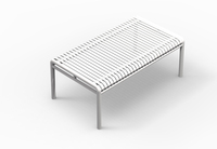 Table basse moderne en plastique imperméable non pliable T-030A, pour usage extérieur, design innovant, blanc, 39*21.5, garantie de 2 ans